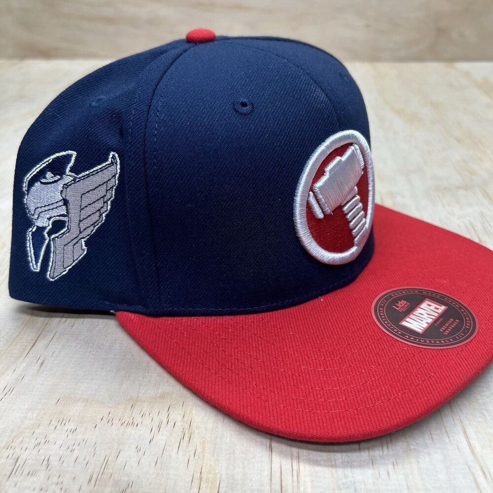 NEW Thor Marvel Lids Premium Exclusive Hat Cap Snapback Adjustable Blue Red
